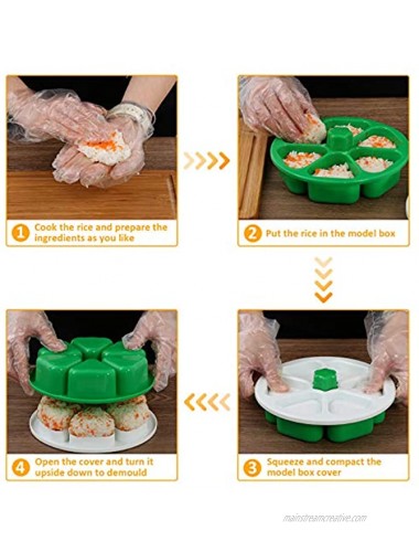 6 in 1 Onigiri Mold Triangle Musubi Maker Able To Make Up To 6 Triangle Sushi At The Same Time Quickly Spam Musubi Mold Triangle Sushi Mold Onigiri Rice Mold Gift Three Cute Sushi Cutter Mold