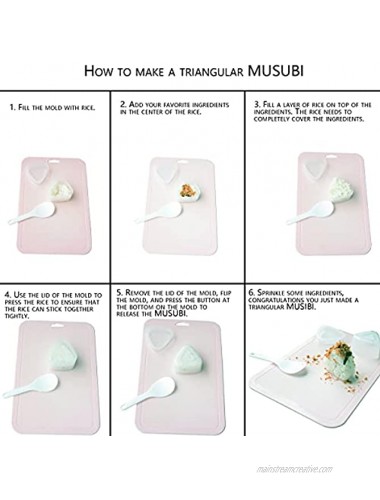 6 Pack Musubi Press Maker .No BPA,No Stick,No Toxic Spam Musubi Maker.Make Your Own Professional Sushi Anytime.Onigiri Mold,,Sushi Maker,Sushi Mold,Sushi Kit,Triangle Kimbap,Tocino Spam.