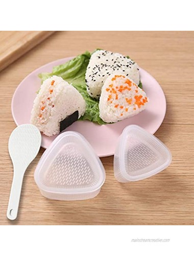 Diteje Triangle Sushi Mold,4Pcs Rice Ball Mold Maker Set,Sushi Making Mold