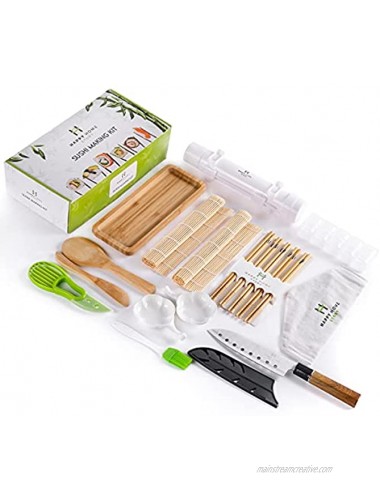 DIY Sushi making kit for beginners and experts bamboo sushi starter kit with knife and video instructions included Sushi kit for home presented in a gift box
