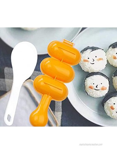 Halloluck Rice Ball Mould Shaker DIY Ball Shape Sushi Maker Mould Kitchen Tools for Shake DIY Lunch with a Mini Rice Paddle
