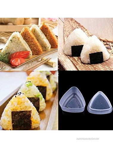 Happy Sales HSSM-TRAGL2 Triangle Sushi Mold Rice Ball Maker 2 pc set