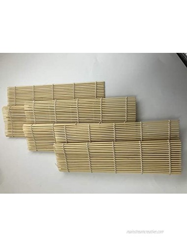 LEQC Bamboo Sushi Rolling Mat 9.5x9.5 Inch 10 PCS SET