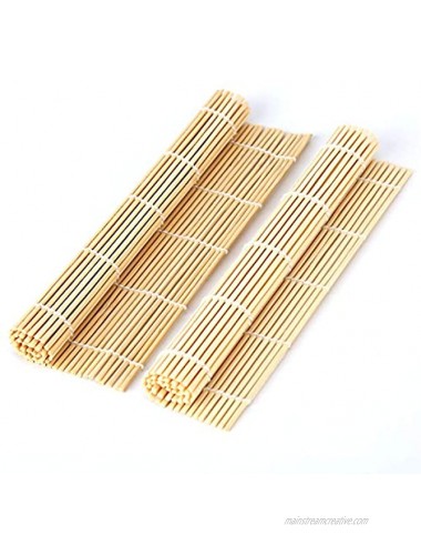 LUTER 9x9.5 Inch Natural Bamboo Sushi Rolling Mat Sushi Making Tool Sushi Roller for Making Sushi2pcs