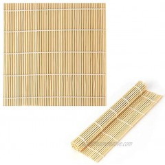 LUTER 9x9.5 Inch Natural Bamboo Sushi Rolling Mat Sushi Making Tool Sushi Roller for Making Sushi2pcs