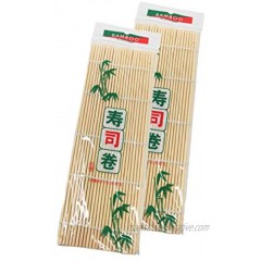 MOOZON Bamboo Sushi Rolling Mat 9.5x9.5 Inch 2 PCS SET