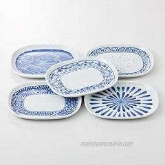 Saikai Pottery Traditional Minoyaki Japanese Small Plates Set of 5 [Made in Japan] 52634