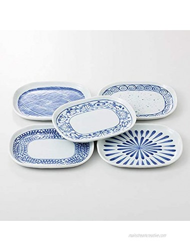 Saikai Pottery Traditional Minoyaki Japanese Small Plates Set of 5 [Made in Japan] 52634