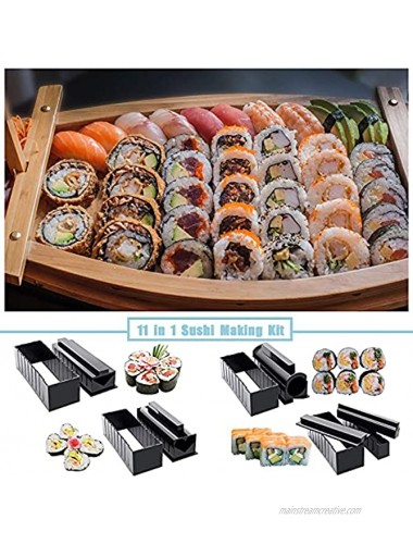 Sushi Making Kit BPA-Free Sushi Molds 11 Pieces Sushi Maker 8 Shapes for Beginners to DIY Perfect Sushi