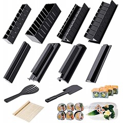 Sushi Making Kit BPA-Free Sushi Molds 11 Pieces Sushi Maker 8 Shapes for Beginners to DIY Perfect Sushi