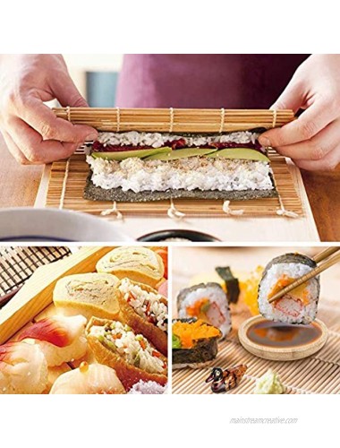 Sushi Making Kit Diy All In One Sushi Bazooka Maker with Bamboo Sushi Mat Bamboo Chopsticks Spreader Cotton Bag,Sushi Roller Machine,Sauce Dish DIY Sushi Roller Machine25Pcs