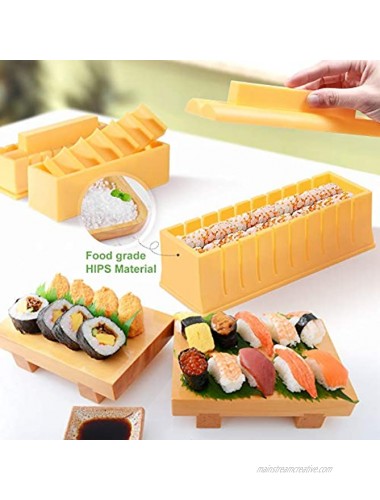 Sushi Making Kit sushi maker 10 Pieces Plastic DIY Sushi Maker Tool Molds for making 30 Sushi Rice Roll,Sushi Maker Kit for Beginners