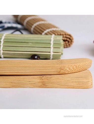 Symbioled Sushi Making Kit Sushi Bamboo Mat Including 2 Sushi Rolling Mats 5 Pairs of Chopsticks 1 Paddle 1 Spreader 1 Sauce Dish 1 Cotton Bag 1 Beginner's Instruction Manual