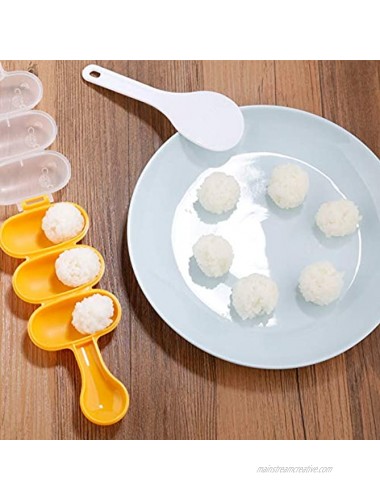 Tegg Rice Ball Mold Shaker Food-grade Plastic Sushi Roll Maker with Mini Rice Spoon For DIY Lunch Food Decorating Mould