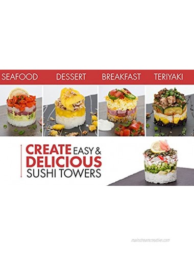 The Original Sushi Tower Kit Add-On Component – 3pc Heart Shaped Personal Tower Set Premium Stainless Steel Sushi Making Set The Art of Elevated Sushi Homemade Gourmet Sushi Your Way