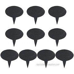 10 Black Slate Cheese Markers Round Small Rustic Farmhouse Decor Chalkboard Signs for Charcuterie Cheese Board Serving Tray Accessories