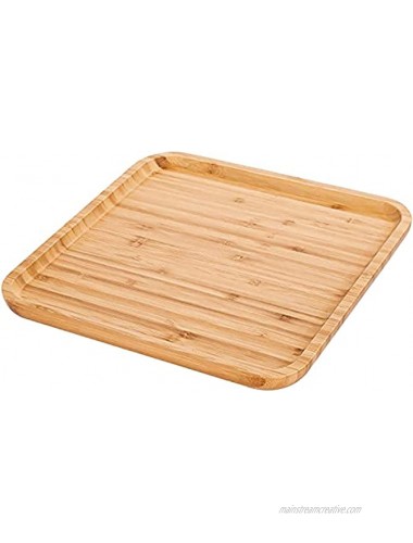 2-Pack Bamboo Plates ,12 Inches Cheese Plates Coffee Tea Serving Tray Fruit platters Party Dinner Plates Sour Candy Tray