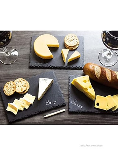 6 Pieces Slate Cheese Board Charcuterie Boards 6 x 0.1 x 8.75 In