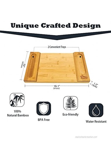 Bamboo Cheese Board Charcuterie Serving Tray for Wine Crackers Cheese and Meat Perfect Gifts for Birthday Housewarming Wedding Best Choice for Foodies 16x10x1.2 inches