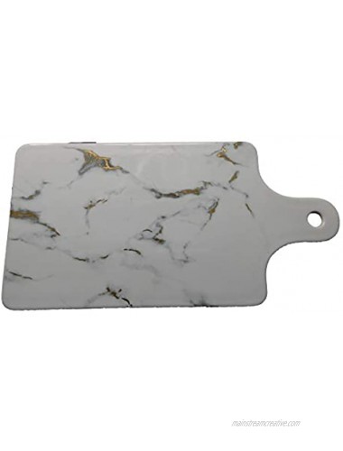 Ceramic Cheese Plate with Marble Finish 14in x 7.25in x 0.5in
