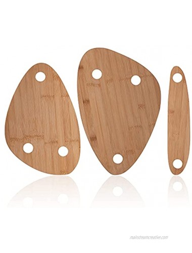Flat Wine Bottle Cheese Trays Topper Serving Set Picnic Charcuterie Board Floating Cheese Boards Set Wedding Gifts Cutting Serving Platter Tray Solid Bamboo Sealed 3 Piece Extra Large Premium
