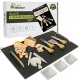 Olyv Branch Slate Cheese Board Set-10pc Serving Tray 16" x 10'' Large-Durable & Versatile Serving Tray Sealed with an Anti Stain Coating-Great for Home & Restaurant Cheese Tapas & Appetizers Serving
