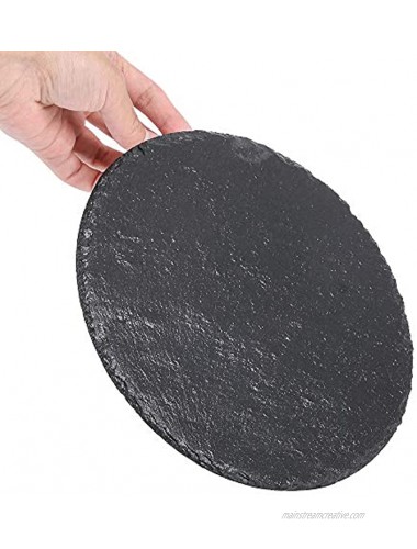 Round Slate Cheese Board Black Platter Tray Cutting Board 1212IN