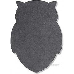 Slate Cheese Board Plate Owl Design 8 x 11 Inches Black
