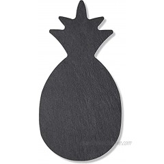 Slate Cheese Board Plate Pineapple Design 6 x 12 Inches Black