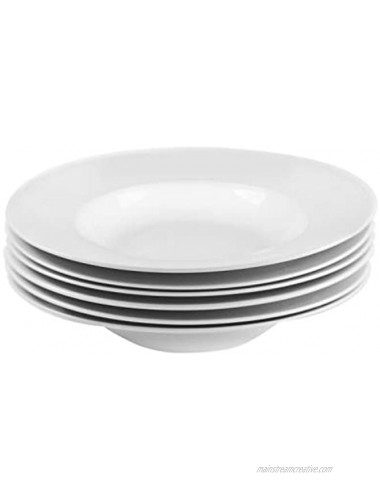 Amuse- Professional Gourmet Porcelain Pasta Plate- Set of 6 Pasta Plate