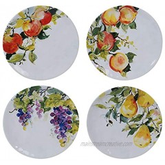 Certified International Ambrosia 8.5 Salad Desser Plate Set of 4 Assorted Designs Multicolored