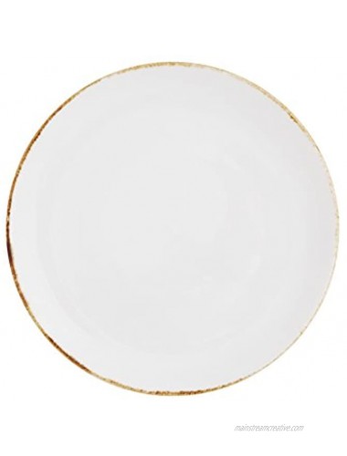 D&V Salt Serena Coupe Plate 8.25-Inch Set of 4 White