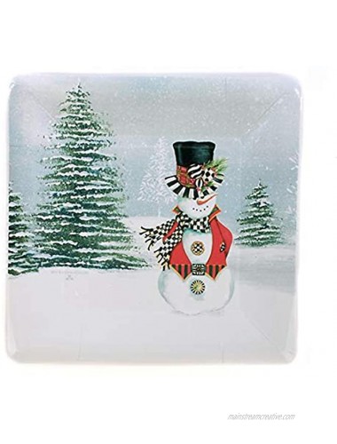 MacKenzie-Childs Top Hat Snowman Paper Plates Salad Dessert