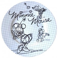 "Mickey The Original" Disney Sketchbook 8" Salad Plates Set of 4 Minnie Mouse