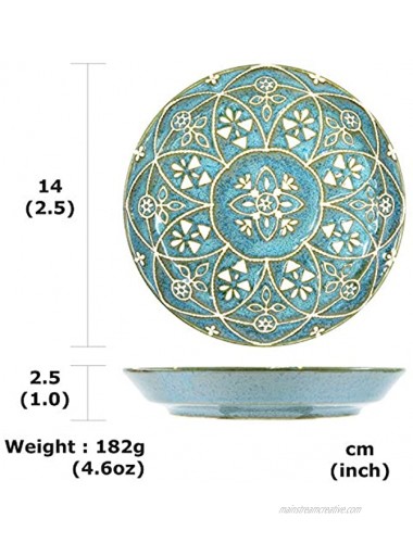 Mino Ware Japanese Small Appetizer Plate Dinner Salad Desert Cake Moroccan Design 5.5 inch Green