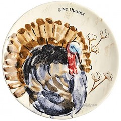 Mud Pie Thanksgiving Salad Plate Give Thanks 8" dia