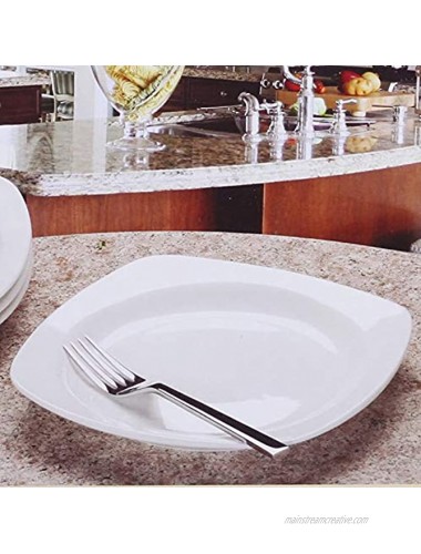 Oneida Chef's Table Porcelain 8-Inch Square Salad Plates in White Set of 4