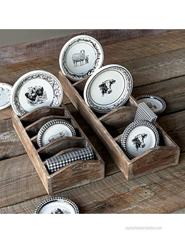 Park Hill Collection EAP91007 Black and White Paper Salad and Dessert Plates Set of 8 Cow 10 inches Diameter