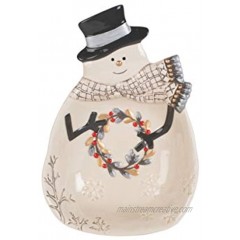Fitz and Floyd Wintry Woods Snowman Large Small Serve Bowl