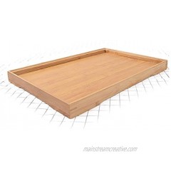 Madouda Rectangle Wooden Serving Trays Plates Elegant Appetizer Plates Party Dinner Plates Steak Plate Coffee Tea Serving Tray 33cm X 22cm X 2.5cm 13.0Inches X 8.7Inches X 1.0Inches