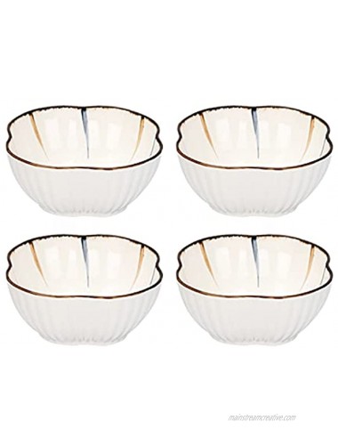 MDZF SWEET HOME Porcelain Sauce Dishes Side Dish Sushi Dipping Bowls Tableware Serving Dish Appetizer Plates Stackable Ramekins 11Oz Set of 4