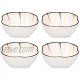 MDZF SWEET HOME Porcelain Sauce Dishes Side Dish Sushi Dipping Bowls Tableware Serving Dish Appetizer Plates Stackable Ramekins 11Oz Set of 4