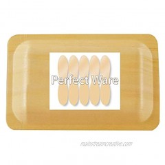 Perfect Stix Perfectware 7-50ct Wooden Disposable Rectangular Plates 7 Pack of 50