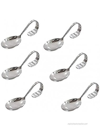 Sunrise Kitchen Supply 6 Pack Appetizer Canape Serving Spoons Oval