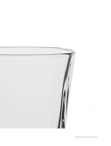 Commercial Whiskey Rocks Glasses Fluted Lowball Set of 6 Clear 9.4 oz