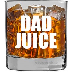 Dad Gifts Funny -Dad Juice Whiskey Glass 11oz Fathers Day Gift Idea from Daughter Son Wife Bourbon Rocks Who Has Everything Cool Expecting Bonus Stepfather Birthday For Men,Best Dad