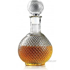Glass Liquor Decanter with Airtight Globe Stopper Whiskey Decanter for Alcohol Wine Mouthwash Bourbon Brandy Liquor Juice| 33.81 oz