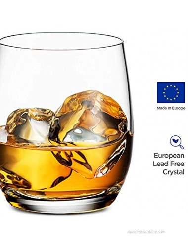 Godinger Old Fashioned Whiskey Glasses Glass Beverage Cups European Made 12oz Set of 4