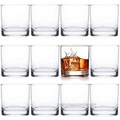 Kingrol 12 Pack Double Old Fashioned Whiskey Glasses 10 oz Rocks Glasses Drinking Glasses for Scotch Bourbon Cocktails Beverages Water