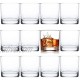 Kingrol 12 Pack Double Old Fashioned Whiskey Glasses 10 oz Rocks Glasses Drinking Glasses for Scotch Bourbon Cocktails Beverages Water
